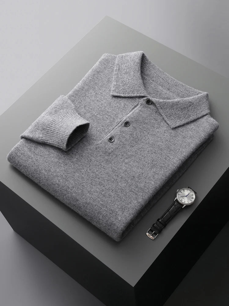Cambridge Men's Merino Wool Polo Shirt