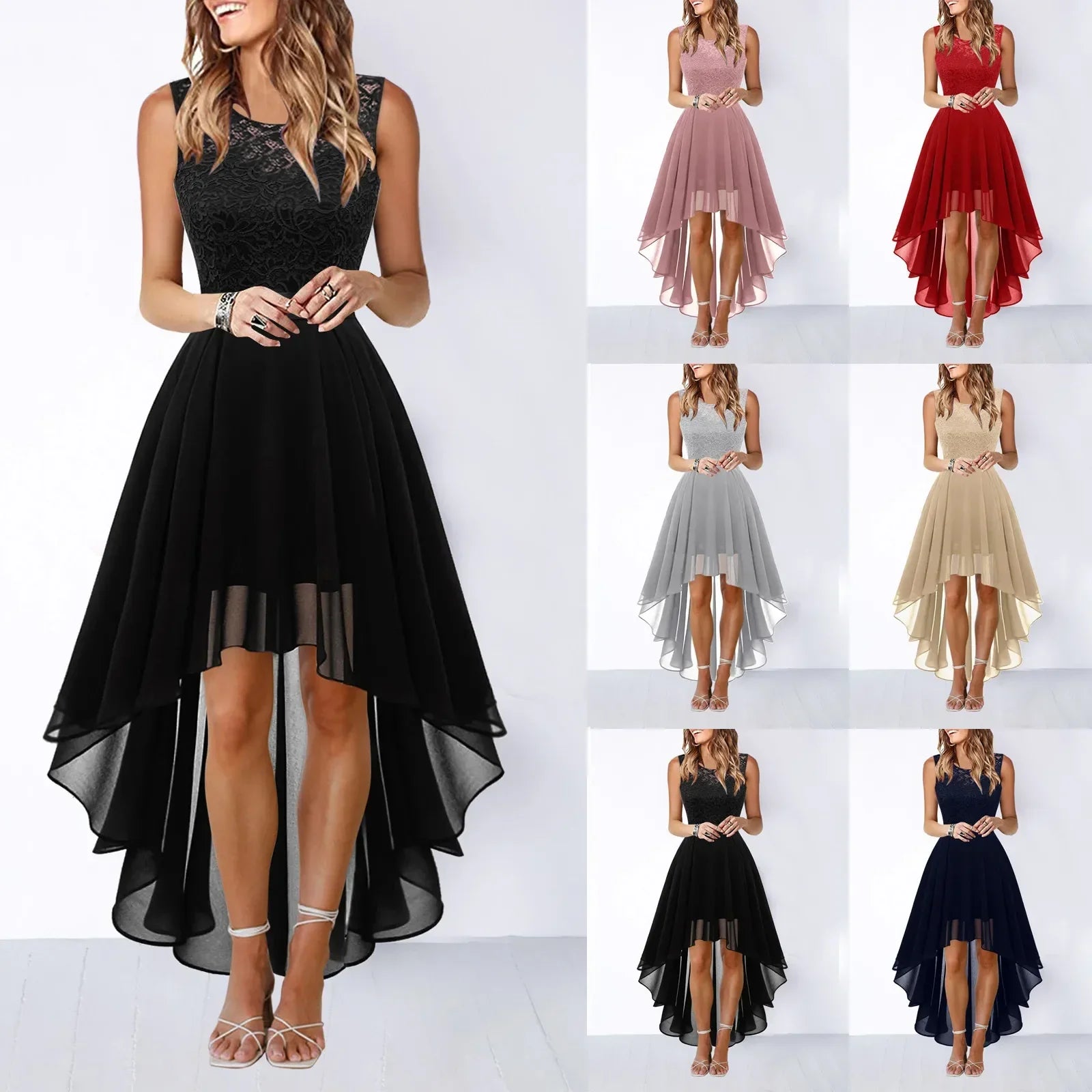 Beautiful Floral Evening Gown - OutfitLondon