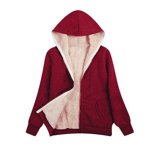Warm Women's Fleece Hoodie for Winter Season - OutfitLondon