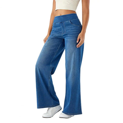 Classic Fit High Waist Straight Leg Women's Jeans