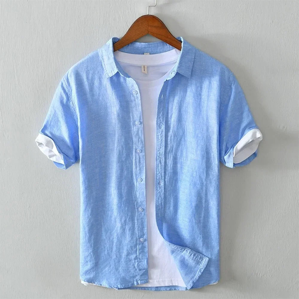 Casual Fit Short Sleeve Dress Shirt - OutfitLondon