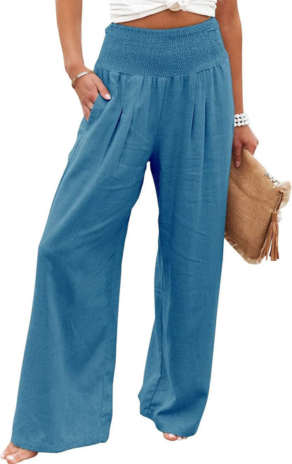 Relaxed Fit Women's Cotton Trousers