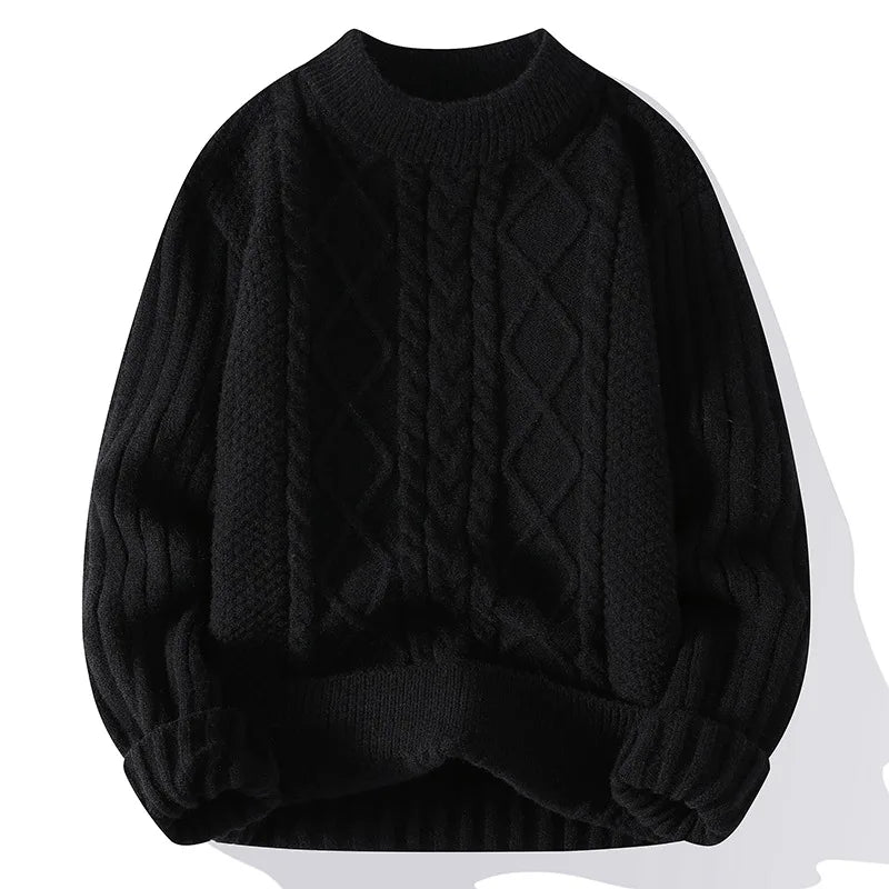 Traditional Style Crew Neck Men's Sweater