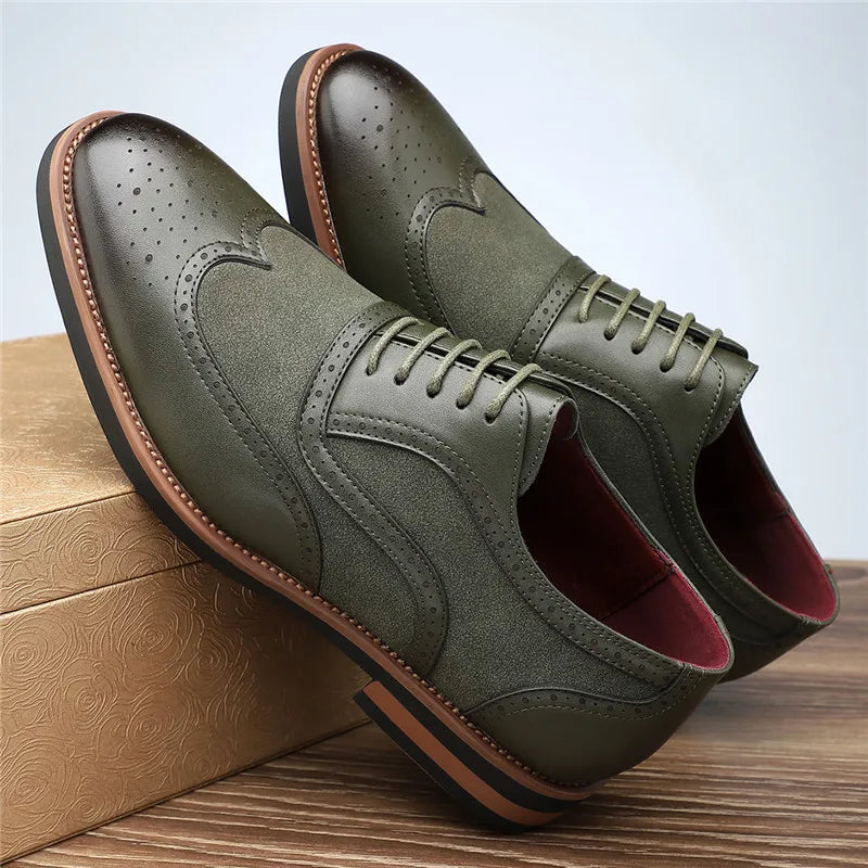 Authentic Brown Leather Oxford Shoes