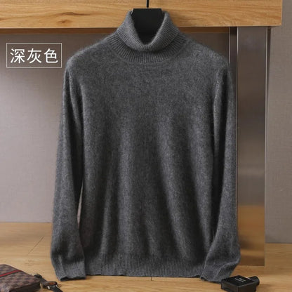 Premium Warm Crew Neck Cashmere Sweater for Men