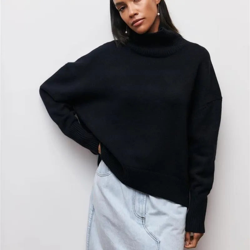 Cozy Big Fit Crew Neck Wool Sweater