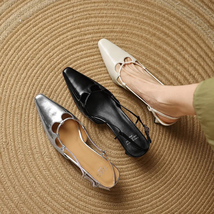 Authentic Leather High Heel Sandals