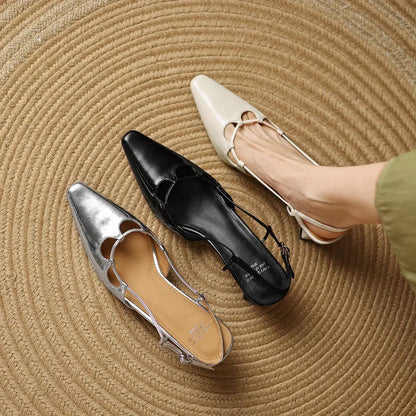 Authentic Leather High Heel Sandals