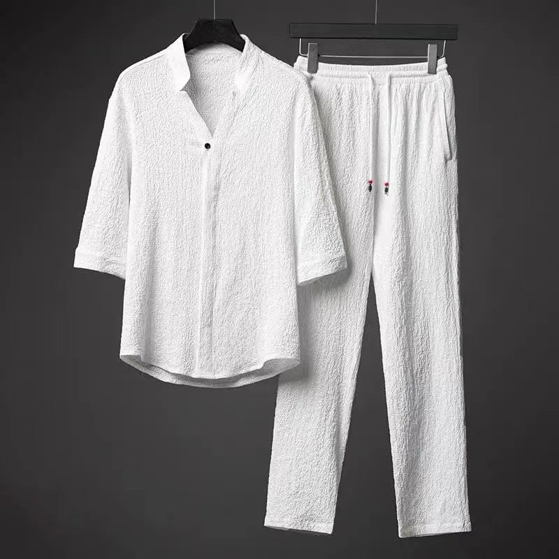 Relaxed 2 Piece Sweat Suit with Long Sleeve Top - OutfitLondon