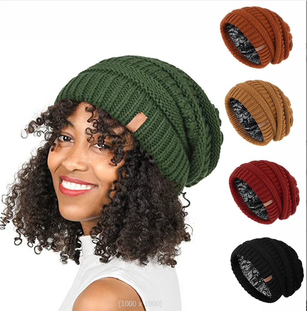 Warm Cozy Fleece Lined Beanie Hat - OutfitLondon