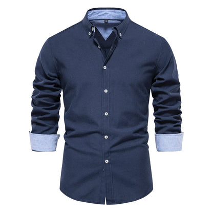 Relaxed Fit Men's Dress Button Shirt