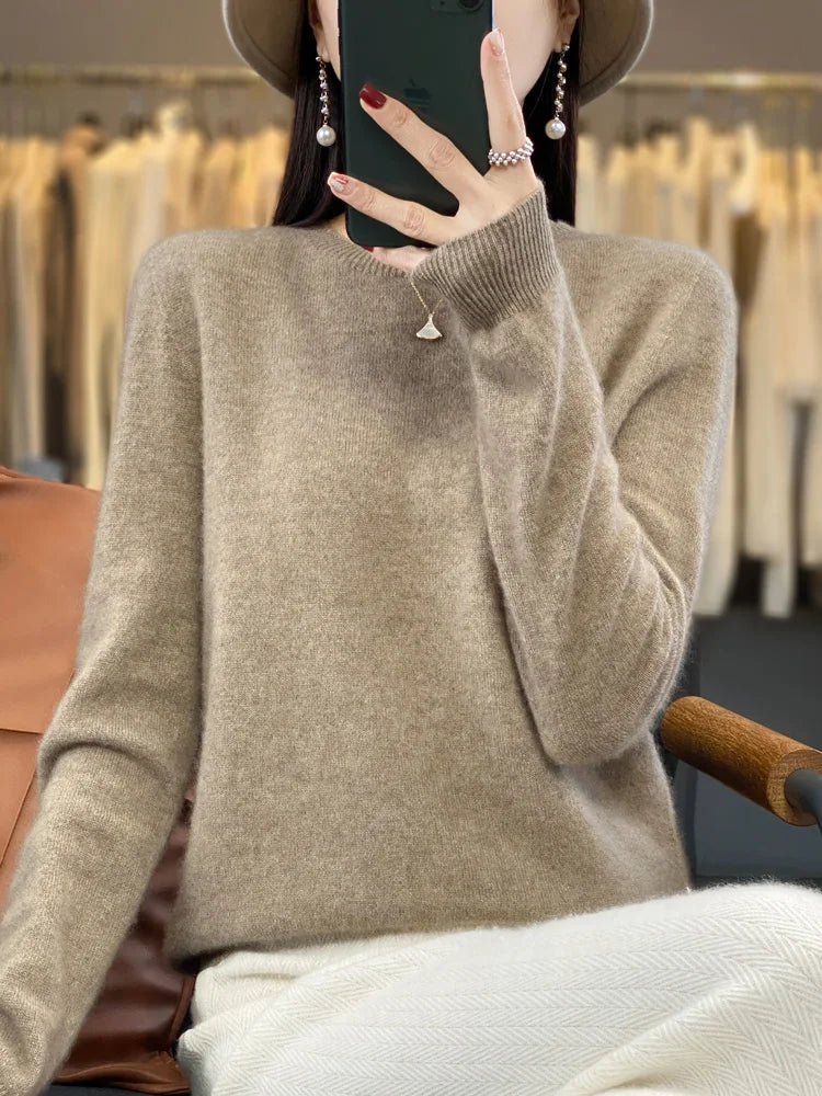 Soft Women's Merino Wool Crew Sweater