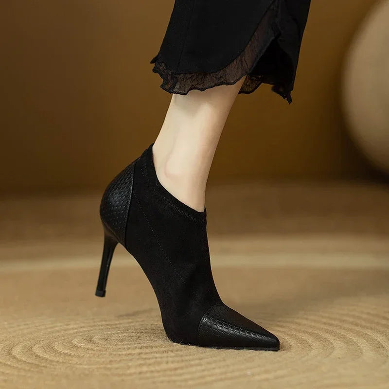 Elegant Genuine Leather High Heels