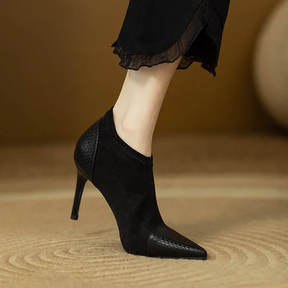Elegant Genuine Leather High Heels