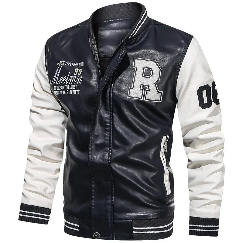 Classic Mens Black Leather Jacket