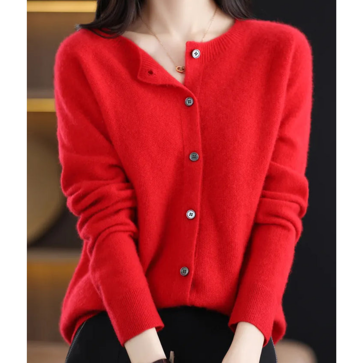 Women's Cozy Long Sleeve Button Front Cardigan