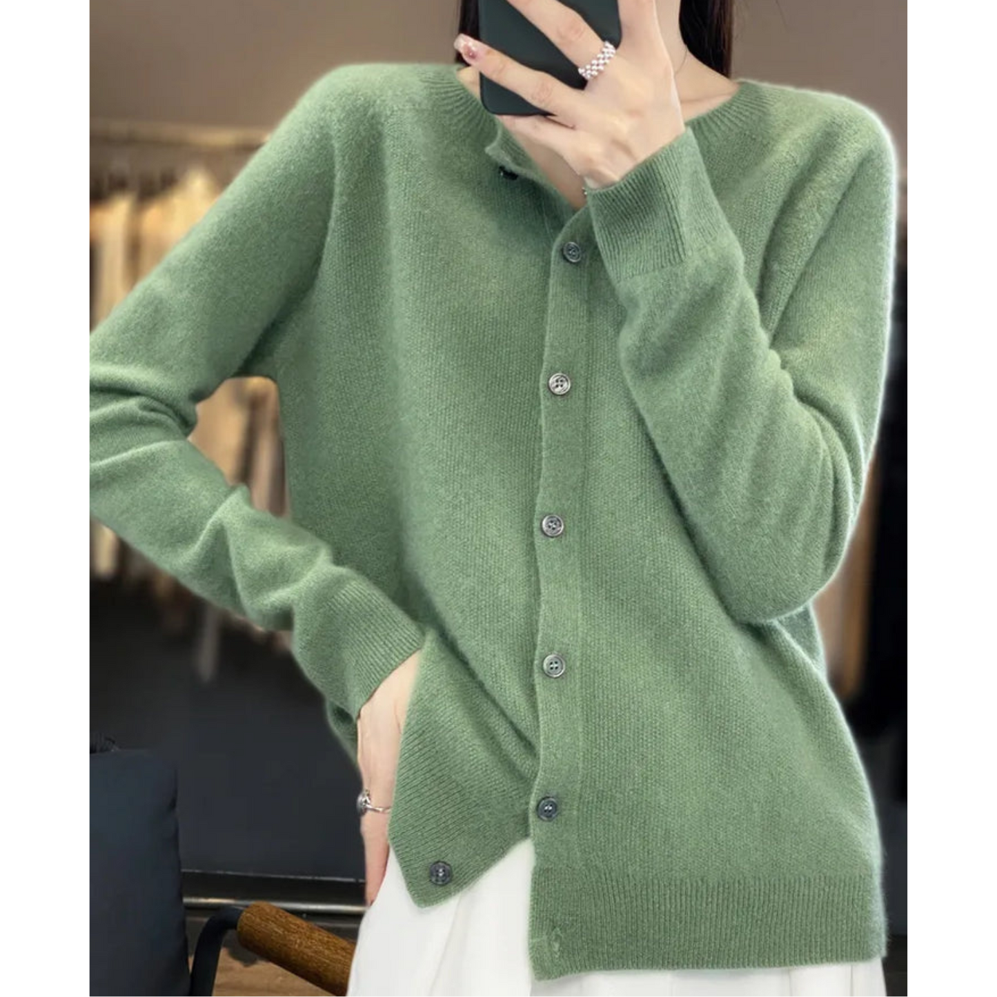 Women's Cozy Long Sleeve Button Front Cardigan