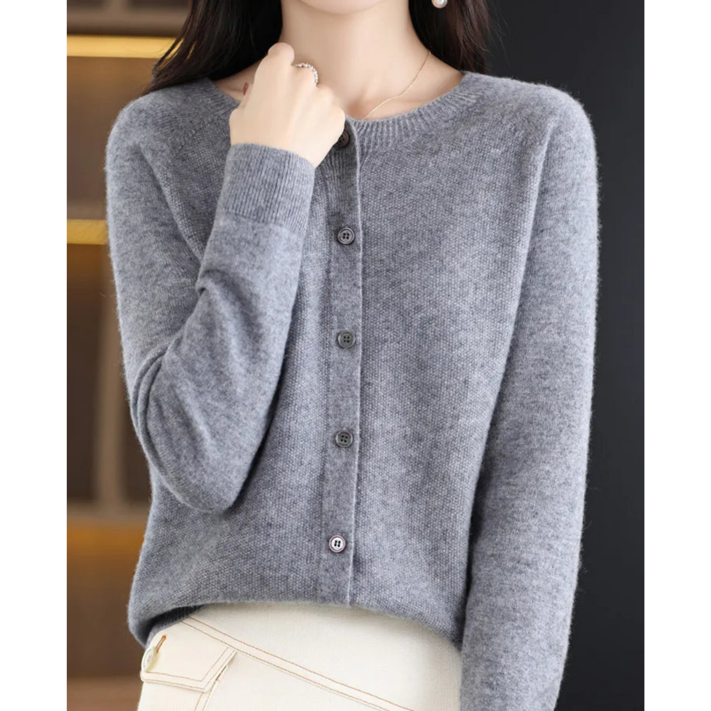 Women's Cozy Long Sleeve Button Front Cardigan