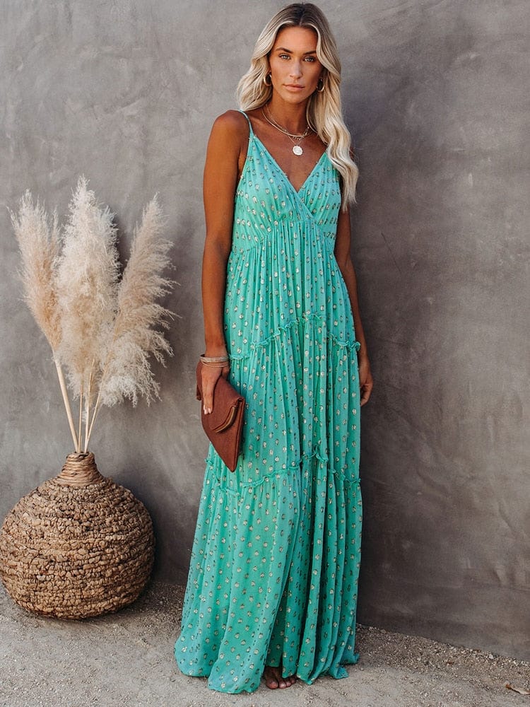 Comfortable Long Sleeve Maxi Dress Soft Fabric - OutfitLondon