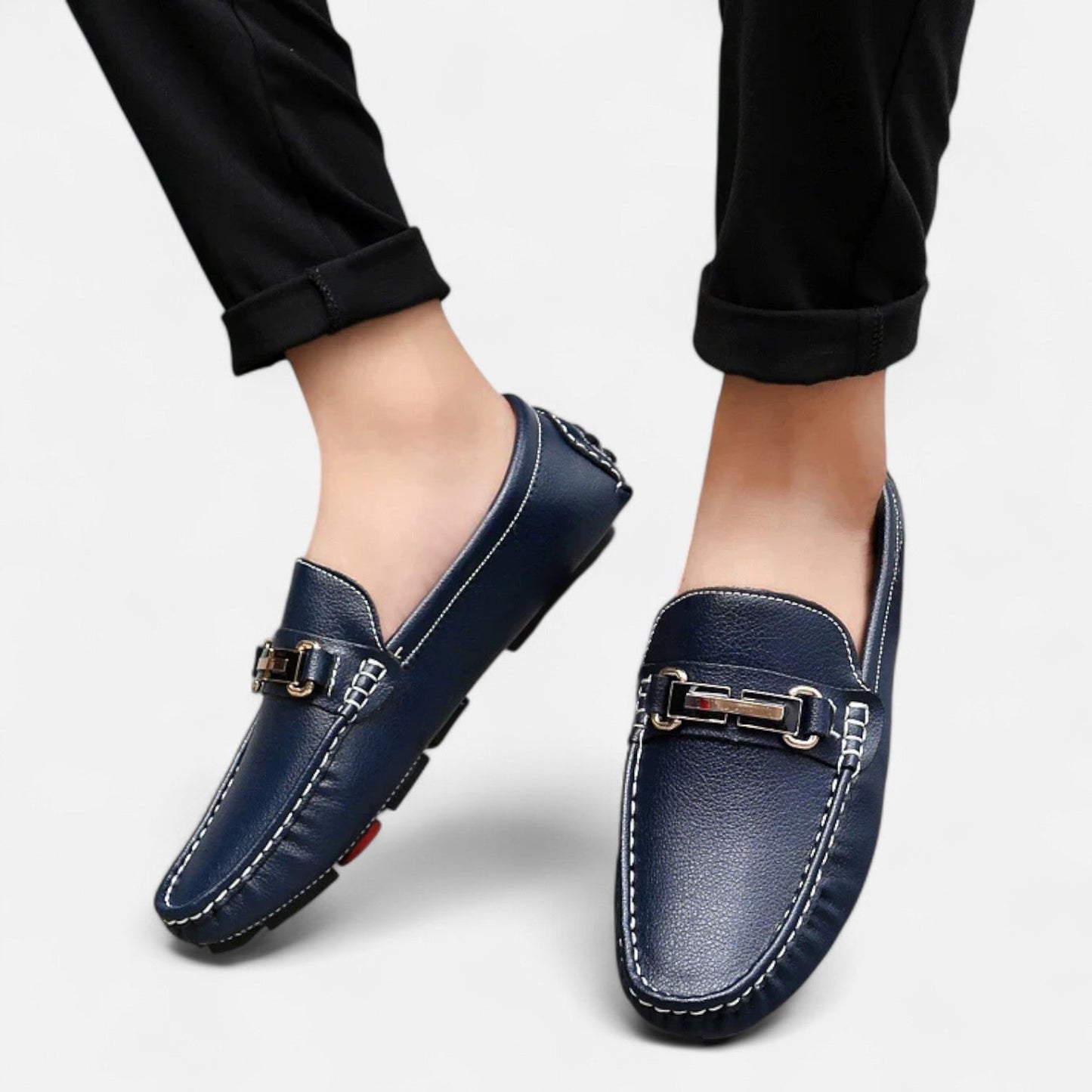 Classic Leather Slip On Driving Shoes