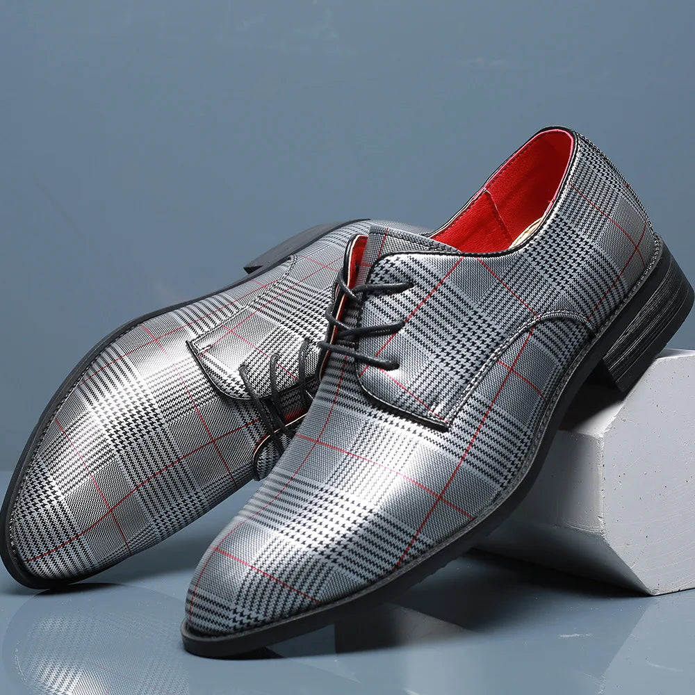 Classic Black and White Leather Oxfords