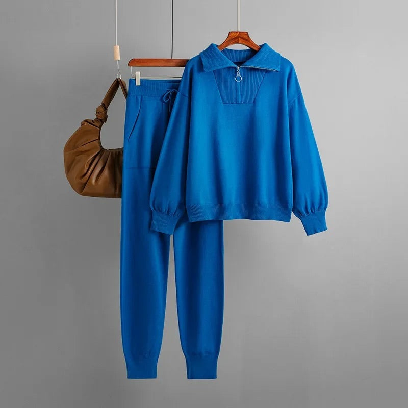 Comfy Casual Two Piece Tracksuit Set
