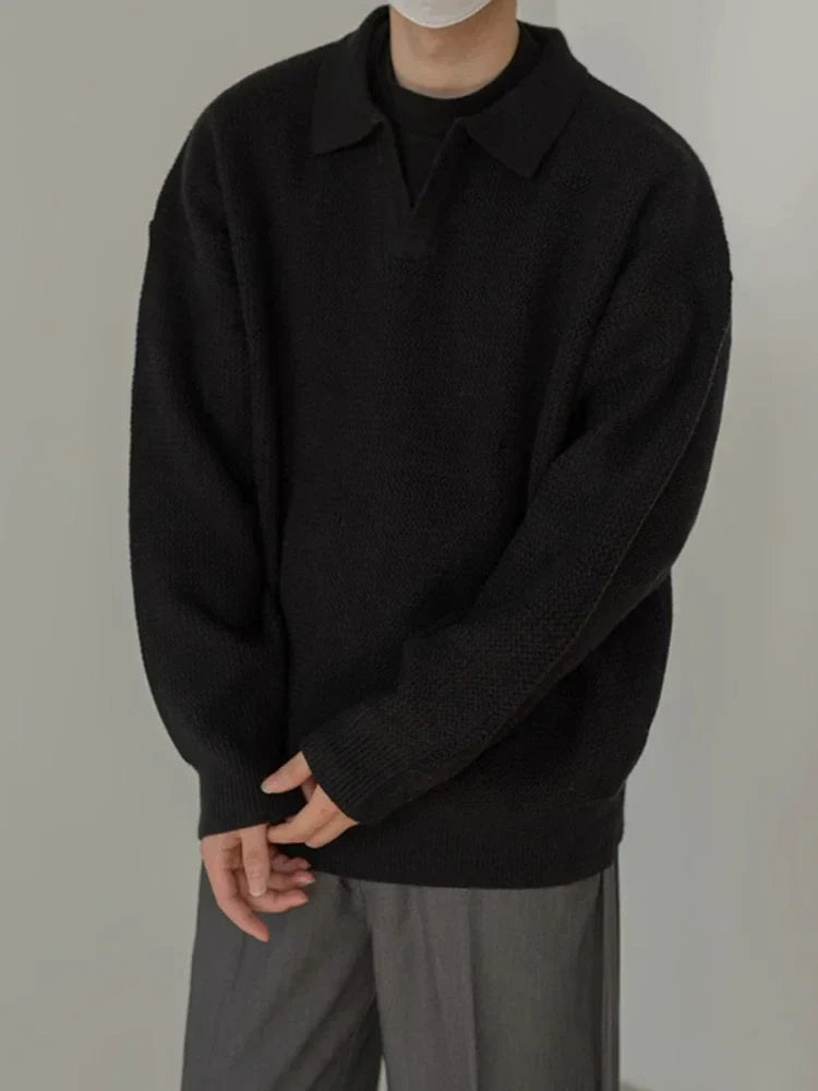 Classic Casual V Neck Mens Sweater