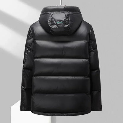 Warm Mens Hooded Parka Coat