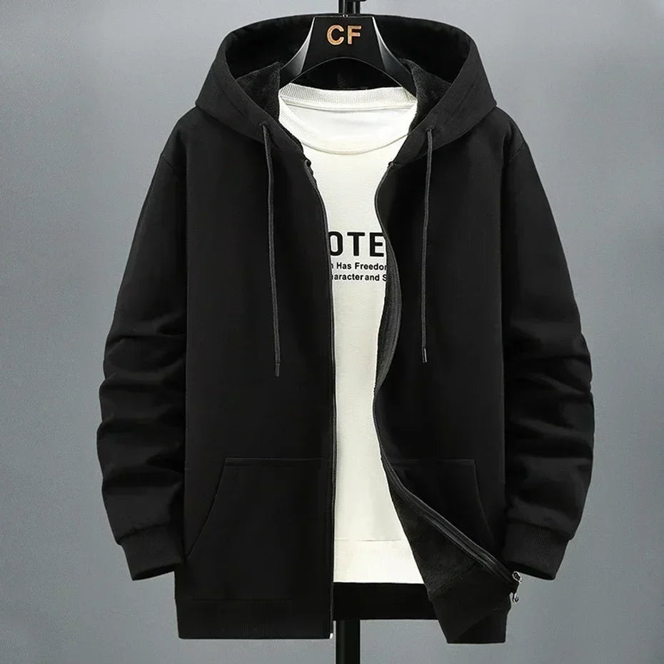 Big Mens Zipper Hoodie Sweatshirt
