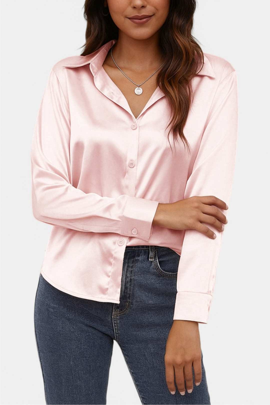 Classic Ladies Button Front Shirt