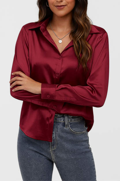 Classic Ladies Button Front Shirt