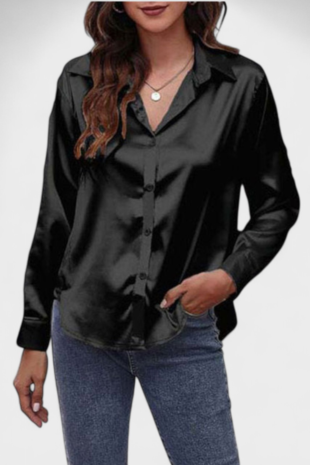 Classic Ladies Button Front Shirt