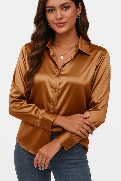 Classic Ladies Button Front Shirt