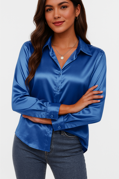 Classic Ladies Button Front Shirt