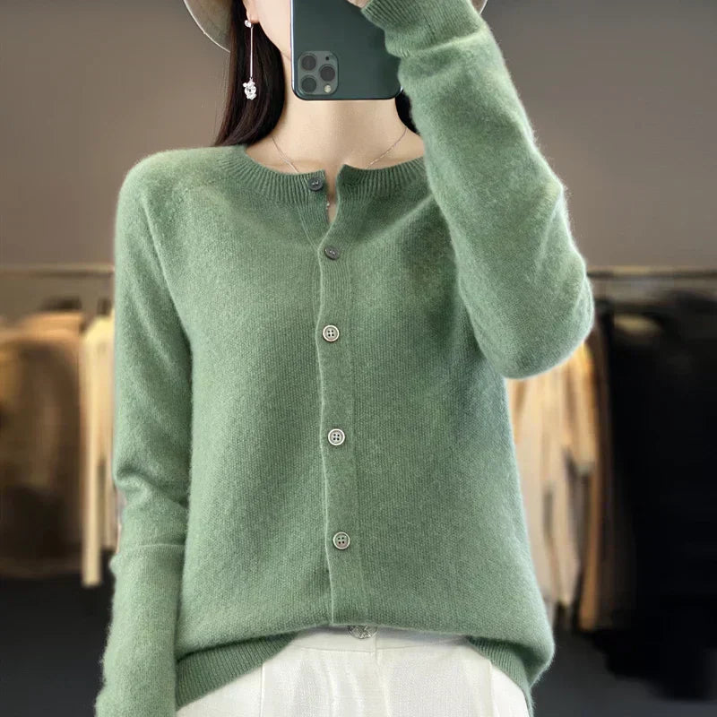 Cozy Ladies Open Front Knit Sweater - OutfitLondon
