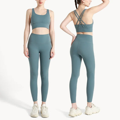 Ladies Lightweight 2 Piece Gym Yoga Outfit Set