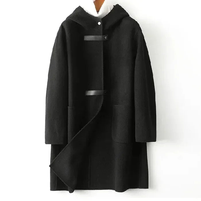 Women's Hooded Wool Overcoat