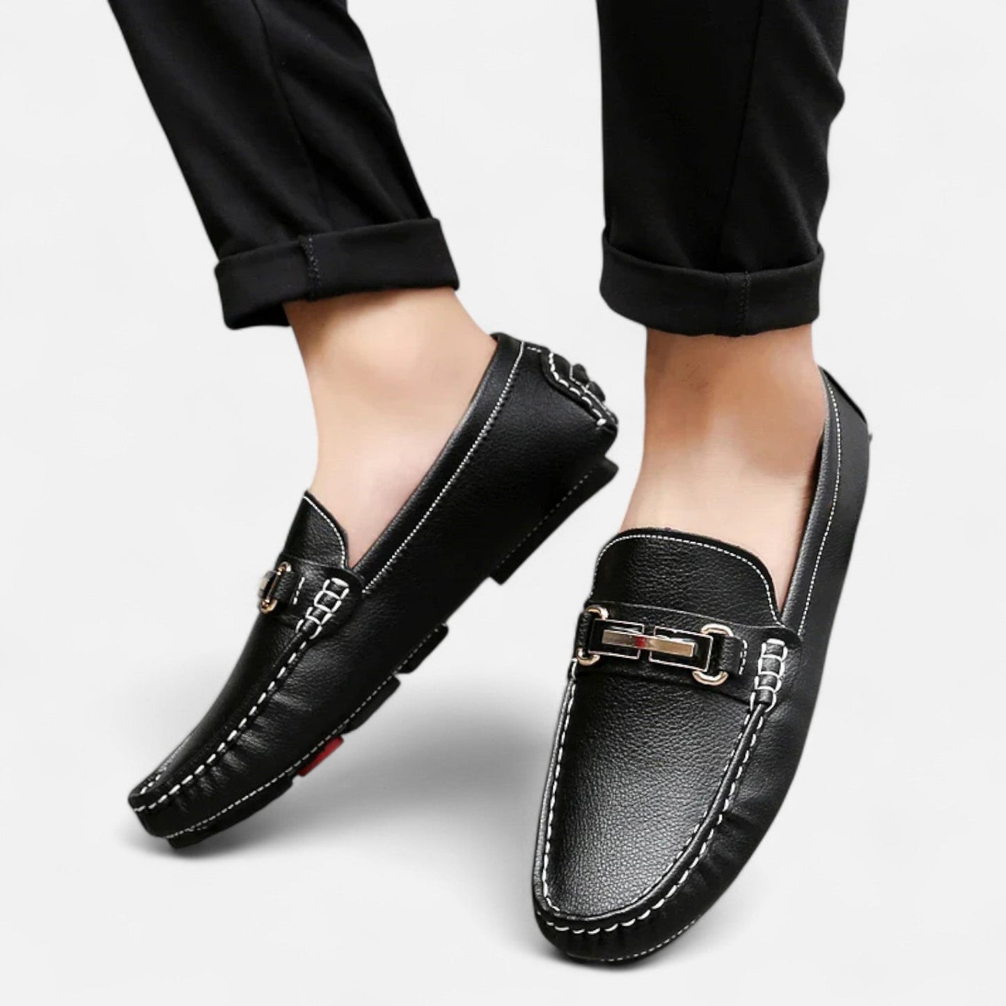 Classic Leather Slip On Driving Shoes