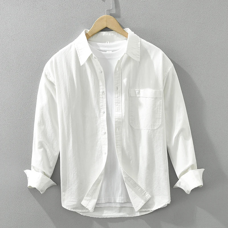 Relaxed Fit Cotton Long Sleeve Shirt