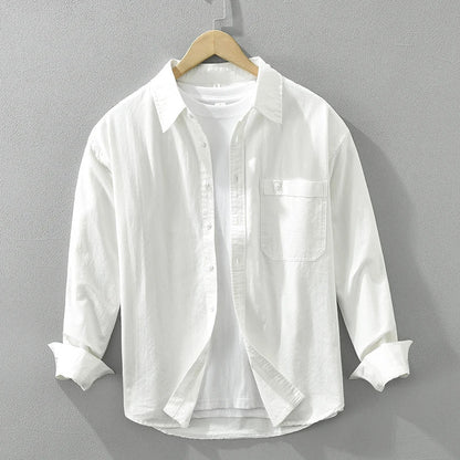 Relaxed Fit Cotton Long Sleeve Shirt