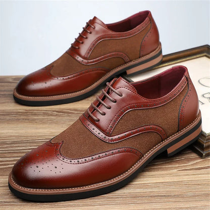 Authentic Brown Leather Oxford Shoes