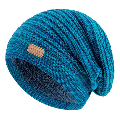 Cozy Striped Beanie Winter Cap
