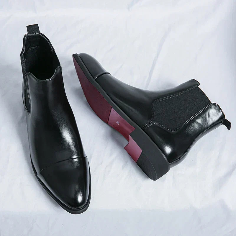 Timeless Leather Low Heel Boots