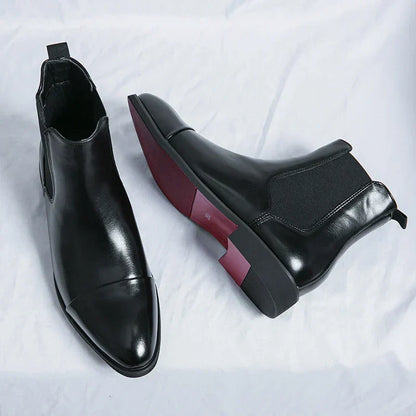 Timeless Leather Low Heel Boots