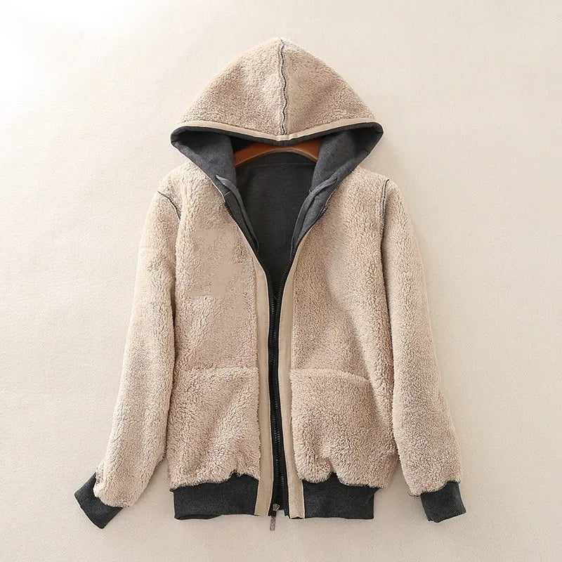 Warm Women's Fleece Hoodie for Winter Season