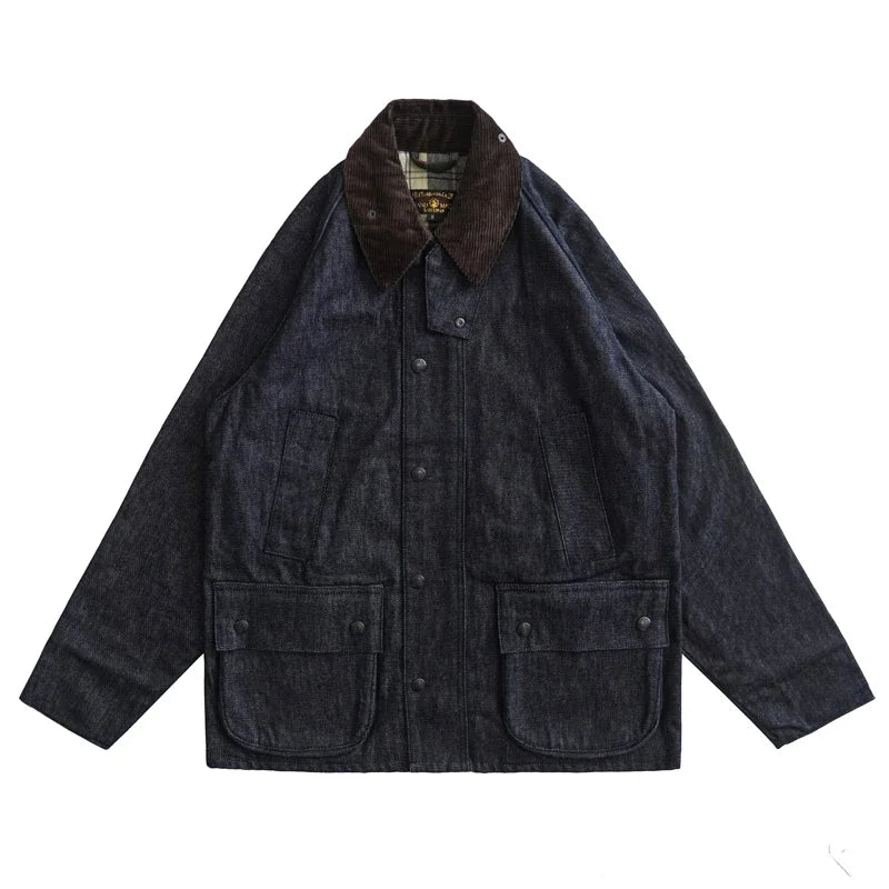Durable Classic Blue Jeans Jacket for Men