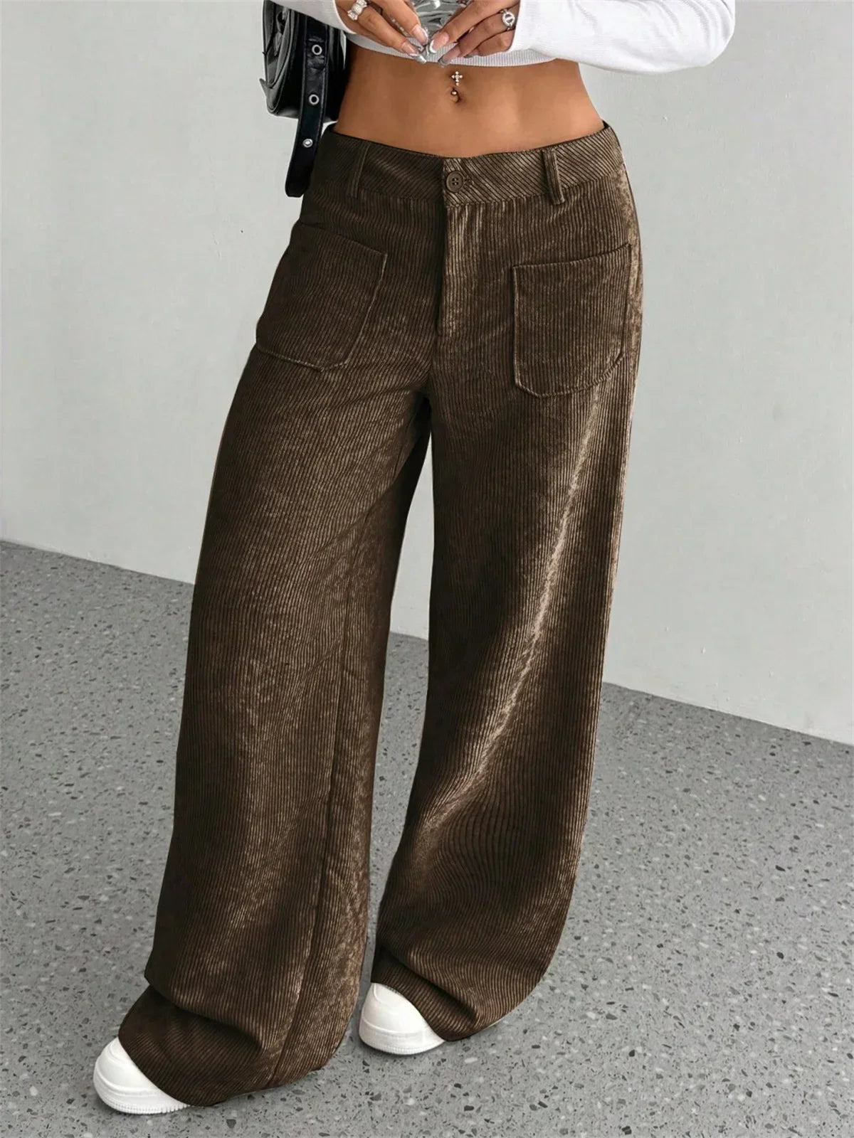 Relaxed Fit Cotton Cord Pants