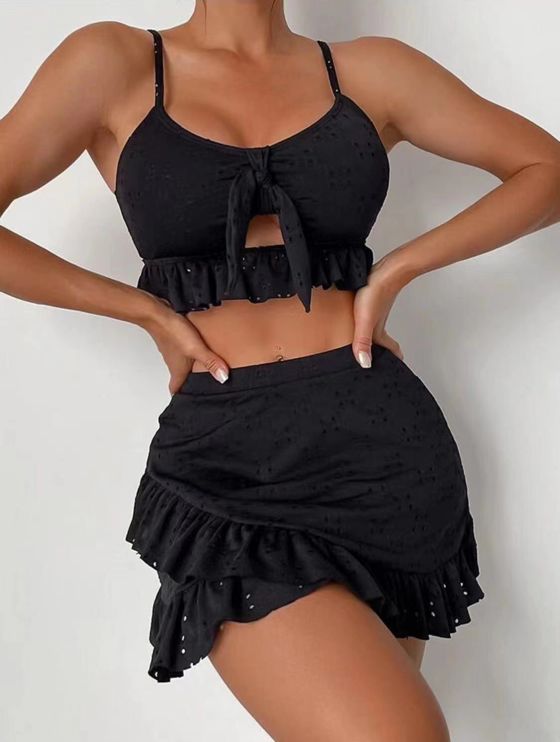 Saida Swim Set | Stylish 3-Piece Ruffle Swim Set