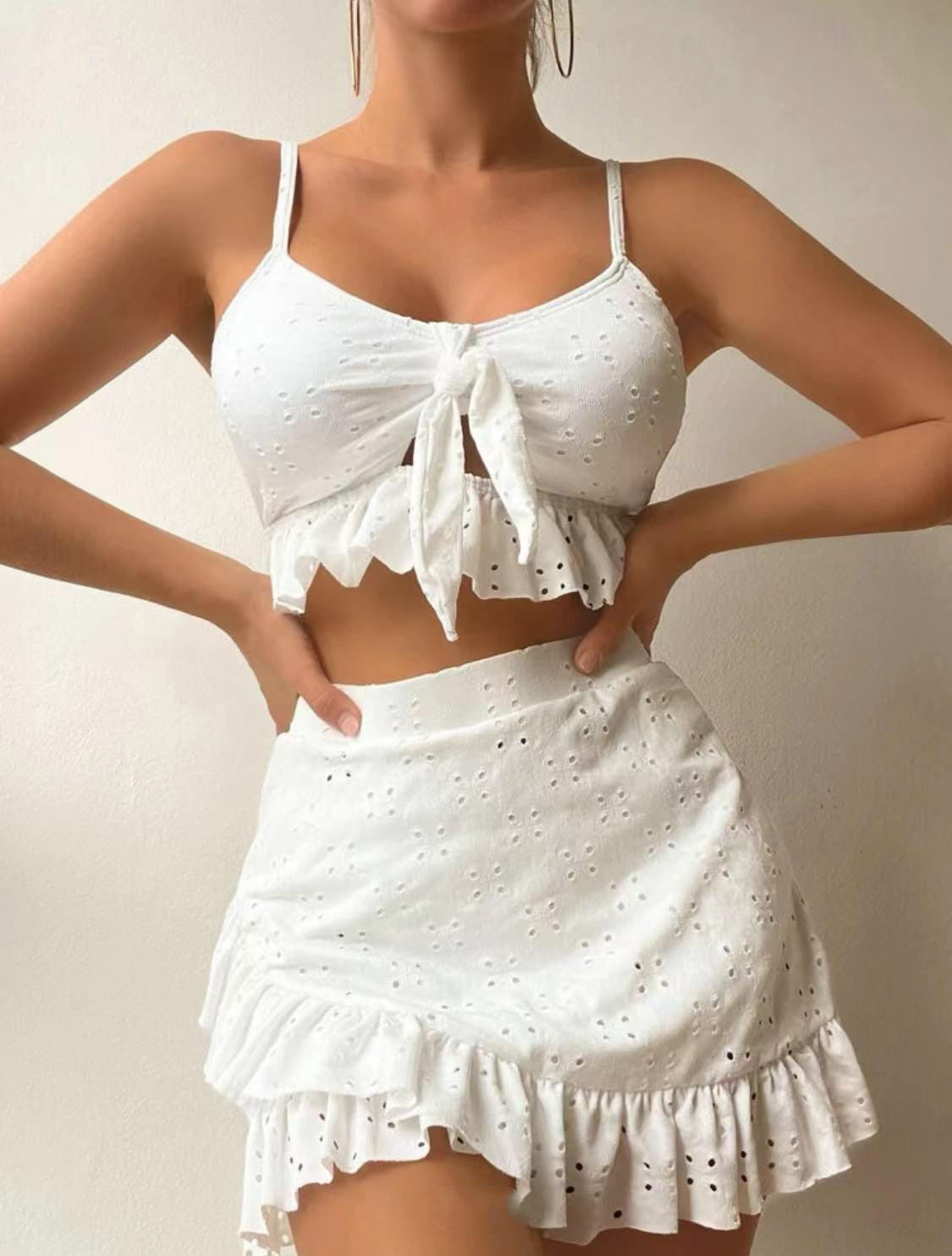 Saida Swim Set | Stylish 3-Piece Ruffle Swim Set