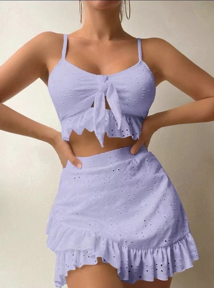 Saida Swim Set | Stylish 3-Piece Ruffle Swim Set